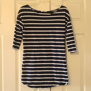 Zara organic cotton W&B strip tunic